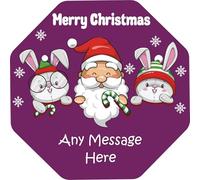 Quality Street chocolate Tub Christmas sticker label personalised