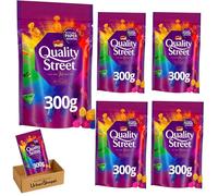 Quality Street Chocolates and Toffees Sharing Bag, Assorted Milk and Dark Chocolates and Toffees, Christmas Sharing Pouch, Bundle by UrbanShoppi (6x Quality Street Bag 300g)