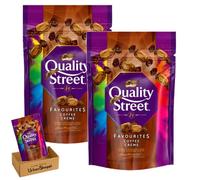 Quality Street Favourites Coffee Crème Pouch 280g | Christmas Limited Edition Chocolate Sweets | Coffee Flavour Creme Coated in Dark Chocolate | Gifting & Sharing, Bundled by UrbanShoppi (Pack of 2)