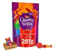 Quality Street Favourites Creme Selection 281g - Strawberry Delight & Orange Creme Sharing Bag, Fruity Fondant Chocolate, Bundle by UrbanShoppi (Pack of 1)