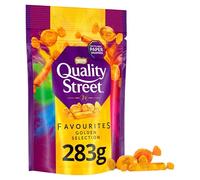 Quality Street Golden Selection, Milk Chocolate with Caramel and Toffee, 283g, Recyclable Paper Wrappers, Toffee Fingers and Caramel Swirls