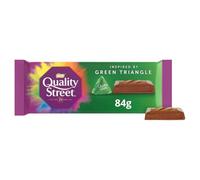 Quality Street Green Hazelnut Block | 84g of Milk Chocolate with Hazelnut Pieces Inspired by The Green Triangle | Festive Sharing Bar for Gifting & Indulgence