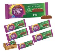Quality Street Green Triangle Chocolate Block 84g - Nutty Praline Filling - Inspired by the Iconic Green Triangle- New Treat, Bundle by UrbanShoppi (Pack of 6)