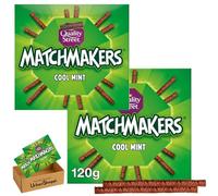 Quality Street Matchmakers Cool Mint Chocolate Sticks 120g - Crunchy Mint Flavoured Chocolates, Milk & Dark Chocolate, Bundle by UrbanShoppi (Pack of 2)