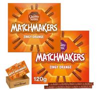 Quality Street Matchmakers Zingy Orange Chocolates 120g - Crunchy Chocolate Sticks, Milk & Dark Chocolate, Sharing Treat, Bundle by UrbanShoppi (Pack of 2)