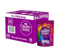 Quality Street Sharing Bag 357g (Pack of 8) | Large Sharing Bag Of Chocolates, Toffees And Fruit Cremes | Christmas Gift | Bulk Bag
