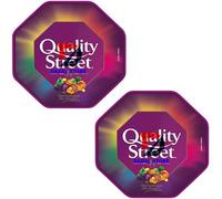 Quality Street Sharing Chocolate Tub - Assorted Milk & Dark Chocolates, Toffees & Fruit Cremes, Christmas Gift & Party Sharing Sweets (Pack of 2)