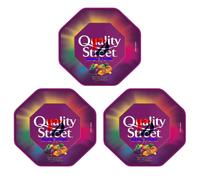 Quality Street Sharing Chocolate Tub - Assorted Milk & Dark Chocolates, Toffees & Fruit Cremes, Christmas Gift & Party Sharing Sweets (Pack of 3)