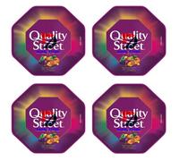 Quality Street Sharing Chocolate Tub - Assorted Milk & Dark Chocolates, Toffees & Fruit Cremes, Christmas Gift & Party Sharing Sweets (Pack of 4)