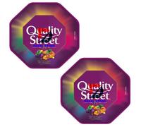 Quality Street Sharing Chocolate Tub - Assorted Milk & Dark Chocolates, Toffees & Fruit Cremes, Christmas Gift & Party Sharing Sweets (Pack of 2)