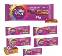Quality Street The Purple One Chocolate Bar 87g - Hazelnut & Caramel Sharing Block with Creamy Milk Chocolate - Festive Treat, Bundle by UrbanShoppi (Pack of 6)