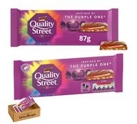 Quality Street The Purple One Chocolate Bar 87g - Hazelnut & Caramel Sharing Block with Creamy Milk Chocolate - Festive Treat, Bundle by UrbanShoppi (Pack of 2)