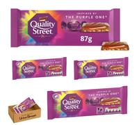 Quality Street The Purple One Chocolate Bar 87g - Hazelnut & Caramel Sharing Block with Creamy Milk Chocolate - Festive Treat, Bundle by UrbanShoppi (Pack of 4)