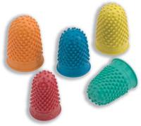 Quality Thimblette Rubber for Note-counting Page-turning Size 1 Blue Ref 265486 [Pack 10]