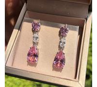 quality topaz citrine sapphire gemstone tear drop earrings women's solid fine jewelry earring 1