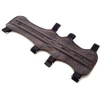Quality Traditional Archery Leather Arm Guard, Shooting Arm Guard. Engraved Crocodile Pattern.