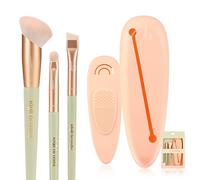 Quality Travel Brush Set for Foundation, Eyeshadow, Highlighter, Liquid, Cream, Powder Blending and Eyeliner, Beginner Friendly, Cosmetic Brushes Kit 4 Pcs (Travel Brush set)