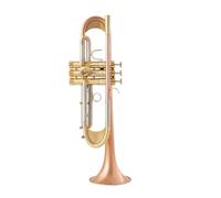 Quality Trumpet Silver Plated GOLD KEY Flat Bb Professional Trumpet Bell Musical Instruments (Color : Gold)