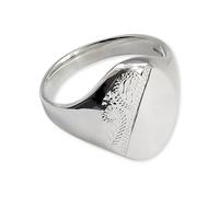 QUALITY UK Sterling Silver Solid Engraved Oval Signet Ring 18 x 13mm Approx 10.0g Size K