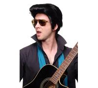 WIG ME UP - F331A-1B Men Quality Wig cosplay Rockabilly Rock'n'Roll 50s 60s Quiff Sideburns Black