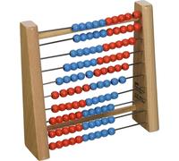 Quality Wooden Educational 10 Row Bead Abacus Metal Rods Counting Frame By GOKI