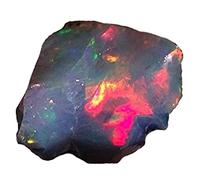 Qualitygems 01.50Cts. Natural Multi Fire Ethiopian Opal Rough 10x11x03MM. Gemstones SM12-62