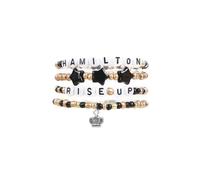 QualityLife Broadway Musical Bracelet Merch for Hamilton Lover Gifts, 4Pcs Rise Up Bracelet Gifts for Girl Woman Men