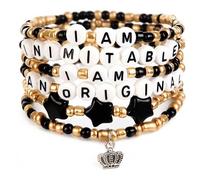 QualityLife Broadway Musical Bracelet Merch for Hamilton Lover Gifts, 6Pcs I'm An Original I'm Inimitable Bracelet Gifts for Girl Woman Men