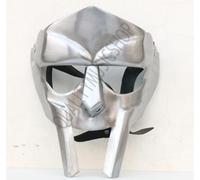 QUALITYMUSICSHOP MF Doom Roman Gladiator Helmet Face Mask - Medieval Viking MASK, Silver