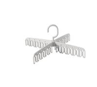 Qualiware Plastic Foldable Hanger 360 swivel hook clothes Garments Lingerie Socks Napkins Space saving hangers portable multipurpose hangers Plastic Storage hangers 2.51 x 35 x 14 cm | White