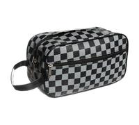 Qualiware Travel Toiletry Wash Bag for Women and Men, Traveling Dopp Kit Shaving Bag, Hanging Organiser Waterproof for Toiletries Accessories Cosmetics Brushes Tools, Make up Bag with Handle (Grey)