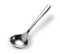 Qualizon 18/8 Stainless Steel Heavy Duty Deep Soup Spoon - 6.7inch Short Handle