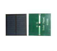 Qualoramall 0.45W 5V Solar Panel 60x60mm Polycrystalline PV Module for 3.7V-5V DIY Solar Charger Small Electronics Toys and Lights Supply Black(5pack)