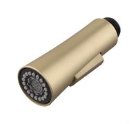 Qualoramall 1.8 GPM Pull Down Kitchen Sink Sprayer Head Replacement with Two Function Spray Modes and Elegant Column Design, Brushed Gold Finish, ABS Construction, G1/2 Con