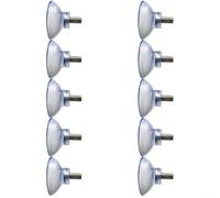 Qualoramall 10 Pcs M8 Clear Suction Cups with Thumb Screws and Nuts, PVC Transparent Vacuum Pad Hook for Glass Wall Kitchen Bathroom, 34mm 37mm 50mm Options(50mm)