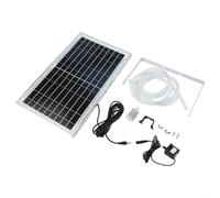 Qualoramall 10W 9V Solar Panel Kit with Bracket and Submersible Water Pump for Fish Pond Aquarium Fountain Circulation Filtrations 240L/H Flow 2.5m Lift 8mm Pipe