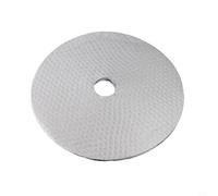 Qualoramall 12 Pack Tree Guard Mats 27cm Barrier Fabric for Garden Grass Control Silver and Red Landscape Cloth Discs to Protect Roots and Block Weeds Around Trees(sliver)