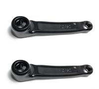 Qualoramall 152mm Exercise Bike Crank Iron Square Hole 13x13mm for 9/16-20 Pedal Left or Right Indoor Fitness Equipment Part Black(Left and Right)