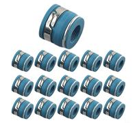 Qualoramall 16 Pcs Valve Stem Oil Seals for SBC Small Block Block SBF Silver SSI-SBC11/32X500PO-VVS