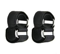 Qualoramall 2 Pack Fishing Rod Holder Belt for Car Truck SUV Roof Rack Pole Fixed Strap Carrier PU Leather Nylon Non Slip Adjustable Secure Grip Black 0.8 to 1.3 Inch Diame