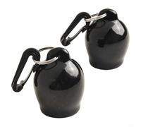 Qualoramall 2 Pack Scuba Diving Regulator Mouthpiece Covers PVC Octopus Protector with Stainless Steel Ring Snap Clip for SCUBA Snorkeling Gear Protection 71x52mm(Black)