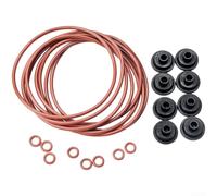 Qualoramall 24 Piece Silicone Ring Set for Coffee Machine Sealing Gaskets Black and Red Replacement Parts to Prevent Leaks and Restore Performance Compatible with Various M