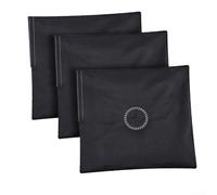 Qualoramall 3 Pack Fillable Flag Sandbag for Swooper Feather Flag Cross Base Fixing Device 18x19 Inch Canvas Weight Bag for Outdoor Pole Stability Black