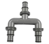 Qualoramall 3-Way Pool Hose Connector 38mm and 32mm, T-Adapter for Sand Filter System with Stainless Steel Clamps, Grey Plastic Fitting for INTEX Pools and Spas, Secure Connection to(C)