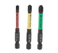 Qualoramall 3pcs 65mm Special Slotted Cross Screwdriver Bits Set FPZ1 FPZ2 FPZ3 Alloy Steel Magnetic Tip Insulated Holder for Electrician Socket Switch Circuit Breaker Pane