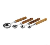 Qualoramall 4Pcs Stainless Steel Measuring Cups and Spoons Set Colorful Electroplated Kitchen Tools with Clear Scale for Home Baking Coffee Bar Restaurant Silver Gold Rose(2)