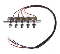 Qualoramall 5 Position Mechanical Range Hood Button Switch Replacement Part, Old Fashioned Push-Button Control for Kitchen Extractor Fan, ABS Material Appliance Repair Accessory, Black