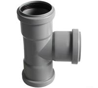Qualoramall 50mm Plastic Pipe 90 Degree Tee Connector Quick Connect Waterproof Leakproof Three-Way Fitting for Bathroom Plumbing Drainage Systems Gray