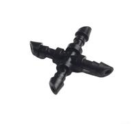 Qualoramall 50pcs 4mm 4 Way Cross Barbed Connector for Garden Irrigation Pipe Fittings Watering System Tubing Links Greenhouse Rainwater Tank Plastic