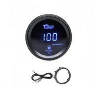 Qualoramall 52mm Digital Car Fuel Level Gauge with LED Display 0-100% Range for 12V Vehicles Compatible with 240-33 Ohms Fuel Sensors Dash-Mounted 2-Inch Round Fuel Meter(Blue)
